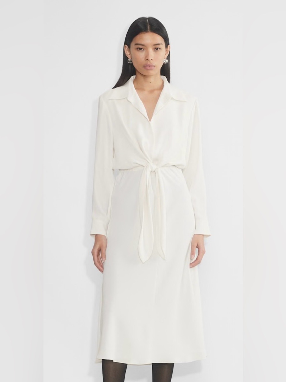 Aritzia Babaton Matte Silk Abbey Dress in Light Birch Women’s Size S